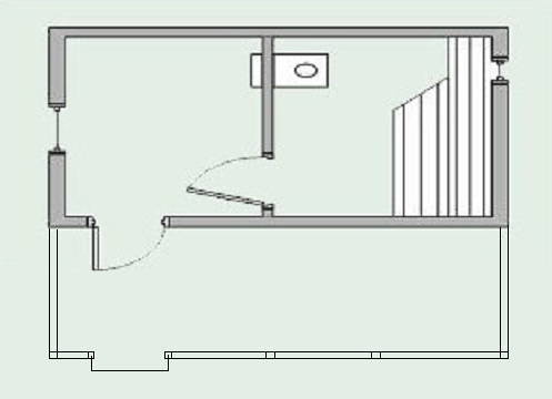 Проект бани 4х2,4м. с террасой